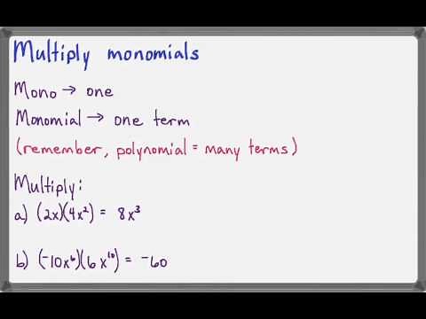Multiplying monomial by monomial