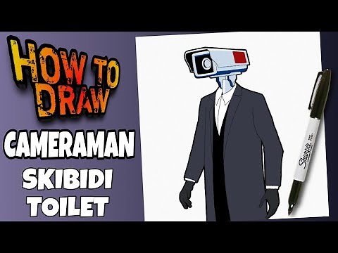 HOW TO DRAW CAMERAMAN FROM SKIBIDI TOILET | EASY | STEP BY STEP | como dibujar a CAMERAMAN