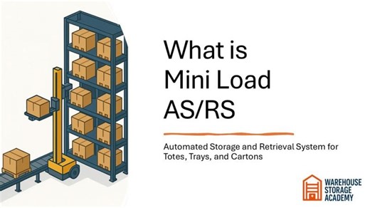 What is Mini Load Automatic Storage and Retrieval System(AS/RS) | ASRS |… | Warehouse storage Academy
