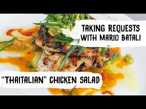 Mario Batali Cooks Crispy Grilled Chicken Paillards with Thai-Inspired Avocado Salad