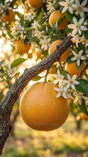 Grapefruit Lifecycle Time-Lapse ⏳ 🌰 ➔ 🌱 ➔ 🌳 #timelapse #lifecycle #fruit #asmr #nature #satisfying