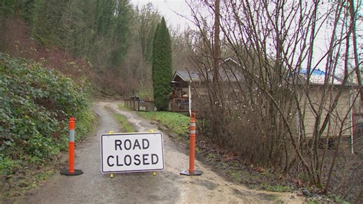 Landslide threatens Concrete homes as atmospheric river returns
