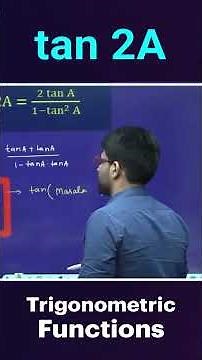 Tan(2A) Formula Explained | Trigonometry Identities | JEE & Class 11 Maths