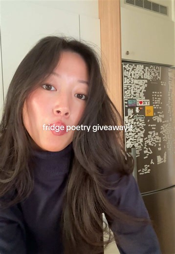 thank you for all the kindness over the fridge poetry. we wanted to spread that joy to YOU! we’re randomly picking 5 winners to receive both the Original and the Poet magnetic poetry kits! To enter: 💌 like this video 💌 follow meeee 💌 comment what you want to do with the magnetic poetry tiles/who you want to share the poetry with 💌 OPTIONAL: we love reading comments on your fav lines from my bf’s poetry, so if you have an absolute fav from a past video please share!!❤️ Giveaway closes at midn