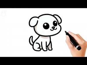 How to Draw a Cute White Dog 🐕 Easy & Adorable Tutorial