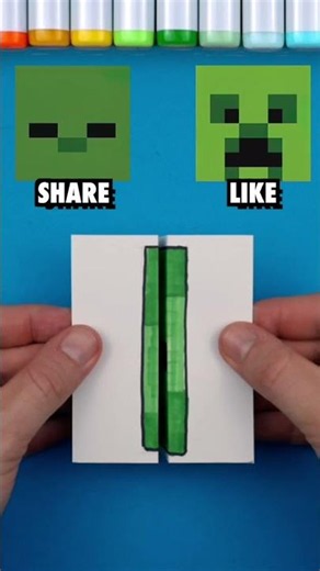 Guess the Minecraft characters 💚💚 #feedshorts #art #minecraft #diy #papercraft