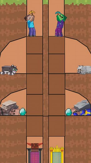 617K views · 38K reactions | Minecraft Zombie vs Steve Mining Challenge.. #minecraft #cartoonanimation | 99 Nights in the Forest Adventure | Facebook