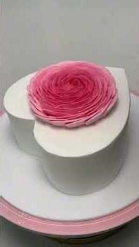 Beautiful Rose Heart Cake | Love Theme Cake Design 💗🎂 #heartshapecake #romanticcake #Rosecake