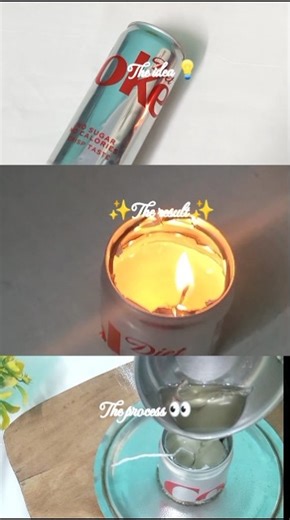 Diet Coke Can to Aesthetic Candle 🕯️✨#Shorts #DIYCandle #NotSoEasy #UpcycleDIY @DietCoke