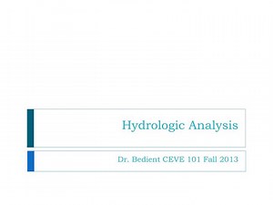 Hydrologic Analysis - SlideServe
