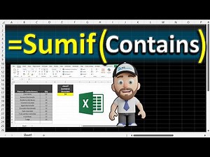 SUMIF CONTAINS in Excel - Using Wildcards - 2 Minute Excel formula videos