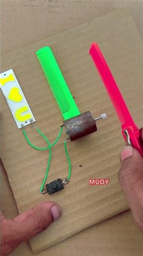 Powering led light using comb#shortsfeed