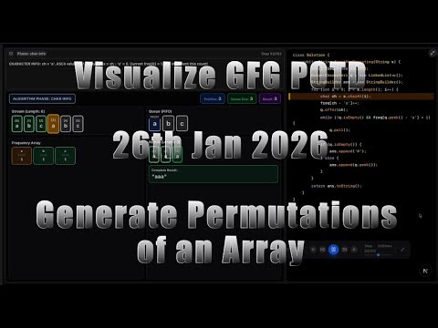 First Non-repeating Character in a Stream | Queue + Frequency Array | GFG POTD 29 Jan 2026