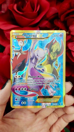 bby bri 🧸 on Instagram: "Mewtwo EX 163/162 🤩💙 • Illustrated by Mitsuhiro Arita • This card features another unlikely group of Haxorus, Zororark, and Pirouette Meloetta all backing Mewtwo. ✨ This is the second Mewtwo secret full art apart of XY’s BREAKthrough set. Would you add this to your Mewtwo collection? • #pokemoncards #pokemontcg #mewtwo #pokemoncollection #pokemonpulls #pokemonxy #pokemonbreakthrough #cresselia #pokemoncollection #discover #pokemoncollector #pokemongirl"