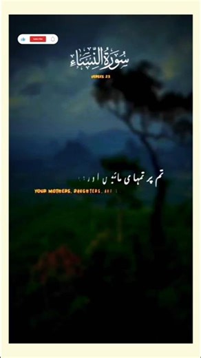Who Can a Muslim Marry? | Surah An-Nisa Verse 23 | Quran Tilawat with Urdu Translation 🕋📖.