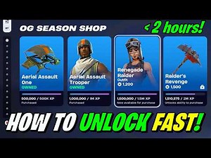 How to UNLOCK Renegade Raider FAST! - (OG Season Shop)