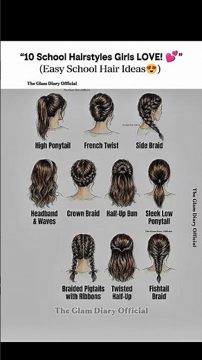 Best School Hairstyles for Girls👍_Quick & Pretty Styles for Every Day #schoolhairstyles #ootd