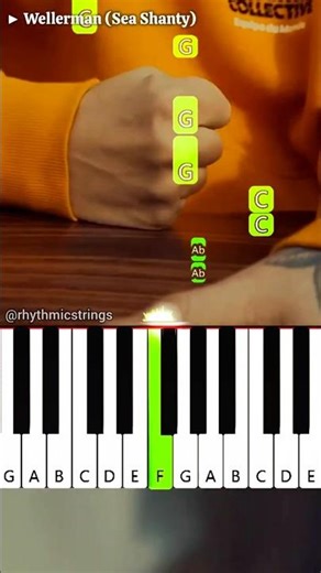 Wellerman (Sea Shanty) | Easy Piano Tutorial #shorts