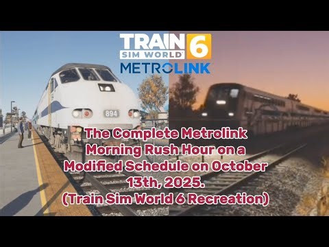 The Complete Metrolink Morning Rush Hour on a Modified Schedule at Montclair on October 13th, 2025.