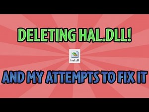 Deleting hal.dll in Windows XP (and my attempts to fix it)