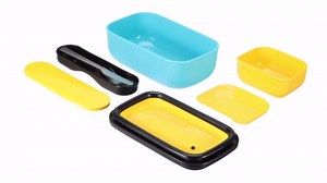 Guzzini 171102165 On The Go Lunch Box, Plastic, 900 milliliters, Multicolor