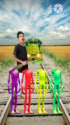 equal dame tu cosita 4 All colors alien dance vs angry pac-man & train driver tom VFXSAHIN vfxniee