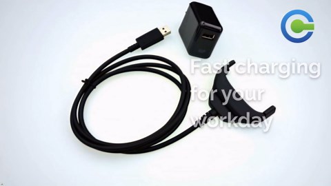 USB Charger for Zebra TC51, TC52, TC56, & TC57; Power Supply is Included for Charge Function