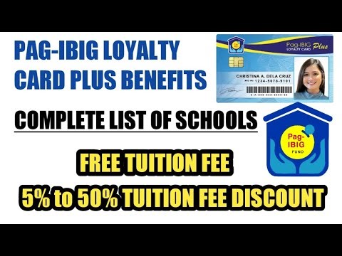 DISCOUNT or FREE TUITION FEE using PAG-IBIG LOYALTY CARD PLUS. List of Pag-ibig Schools Partners.