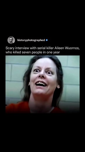 History Photographed on Instagram: "Aileen Wuornos, a serial killer convicted of murdering seven men in Florida between 1989 and 1990, gave a chilling final interview before her 2002 execution. Conducted by Nick Broomfield, the interview revealed her mental instability, paranoia, and claims of abuse by prison staff."