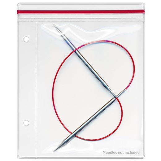 Circular Knitting Needle Case - Clear Vinyl Zipper Pocket, 3-ring Binder Compatible - Etsy