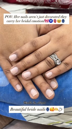 🔱🕉️🧿 on Instagram: "Bride emotions in her nails 💍❤️🪬"