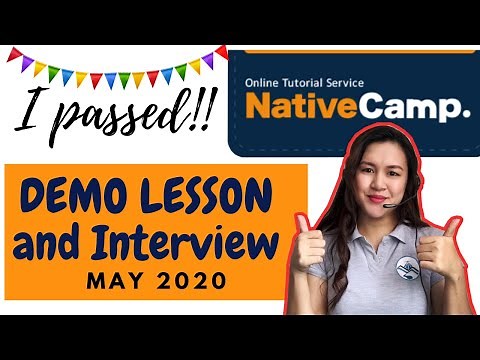 PASSED!! Native Camp DEMO LESSON/INTERVIEW May 2020 | Earn From Home | ESL Online Teaching Job
