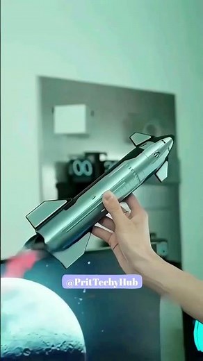 SpaceX Starship Model with LED Lights 🚀 | Ultimate Rocket Desk Toy for Space Lovers