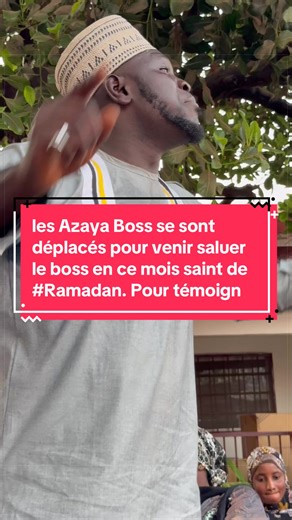les Azaya Boss se sont déplacés pour venir saluer le boss en ce mois saint de #Ramadan. Pour témoigner tout leur amour et leur respect, ils sont venus avec des denrées alimentaires en signe de solidarité et de partage. À cette belle occasion, l’artiste #Azaya a demandé à tous les #Azaya_Boss du monde entier de prendre soin de sa maman ❤️. Un geste symbolique, rempli d’amour, d’affection et de respect envers les #Azaya_Boss… pour une #maman en or. Je profite aussi de cette occasion pour dire merc