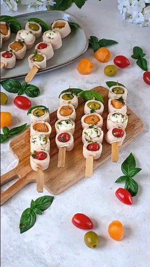 Brochettes apéritives, recette en description #shorts #recettefacile #apero