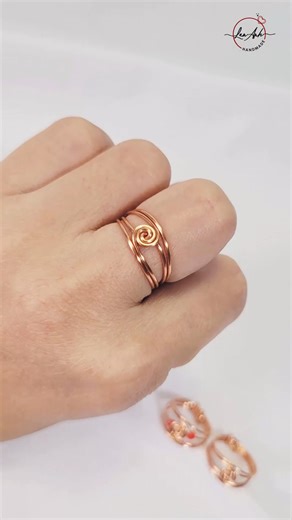 #shortsvideo | Easy wire ring tutorial : perfect for beginners | round twisted ring | Lan Anh Handmade