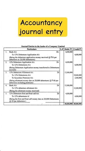 ✨Accountancy Journal Entry #shorts #shortsfeed #viral #trading #viralvideo #like #accountancy