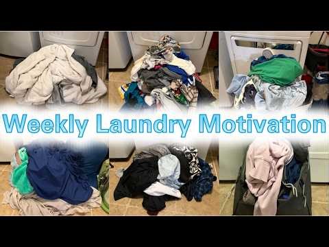 NEW WEEKLY LAUNDRY MOTIVATION | LOADS OF LAUNDRY IN THREE DAYS | WASHING SHEETS & LOADS OF CLOTHES
