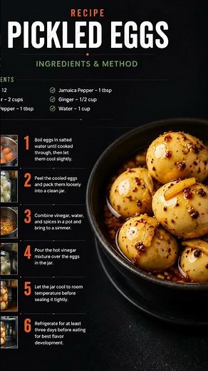 Pickled Eggs #pickledeggs #breakfast #easyrecipes #recipes #foodtok