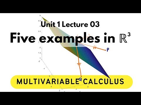 Multivariable Calculus Unit 1 Lecture 03: Five examples in R3