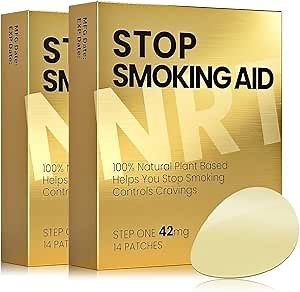 Nicotine Patches 42 mg, Quit Smoking Patches, Stop Smoking Patches 28 Count, Stop Smoking Aids, Help Control Smoking Cravings That Work with 2 Weeks