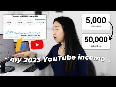 💸How much Youtube paid me in 2023 after blowing up (5k👉50k subs) + my other new YT income streams!