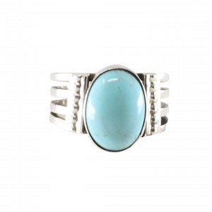 Navajo Sterling Silver Turquoise Ring by Thomas Yazzie - Etsy