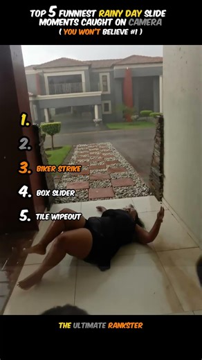 TOP 5 Rainy Day Slide Moments #funny #shorts