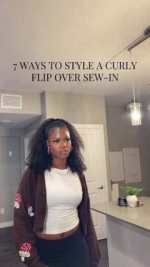 Curly Flip Over Sew In Hairstyle Tutorial