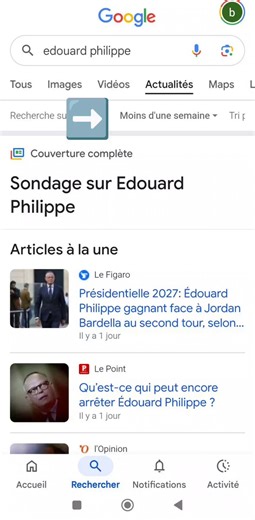 Edouard Philippe et la bulle algorithmique des médias, en moins d'une semaine:Une fabrique de l'opinion comme les médias en ont la recette.Déjà utilisée pour E.M.