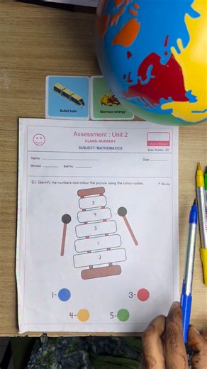 Sandesh Udayagiri on Instagram: "📝 Nursery Unit Test–2 Maths Question paper with proper answers prepared to help kids revise easily and confidently 🔢✨ #NurseryMaths #UnitTest2 #KidsEducation #PreschoolLearning #MathsForKids"