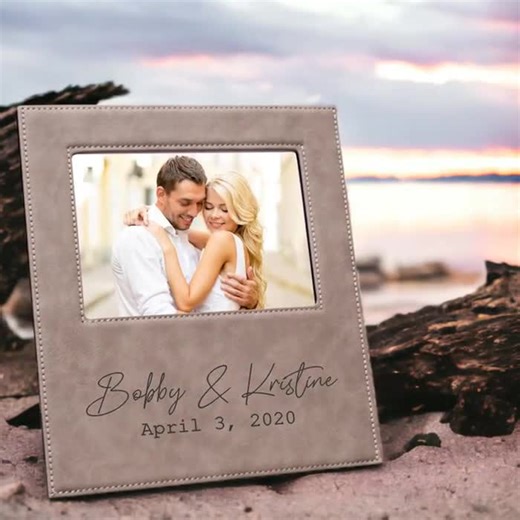 Personalized Wedding Frame, Anniversary Photo Frame, Custom Engraved Gift for Wedding, Newlywed Gift, 4x6 or 5x7 Picture Frame - Etsy