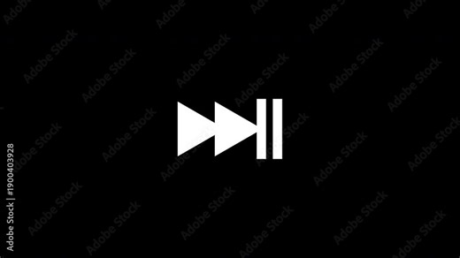 Rewind button pause symbol on a black background, perfect for use in presentations, videos, websites, and digital media projects.