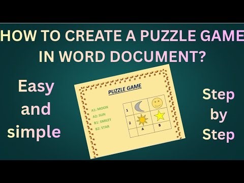 How to make a puzzle game in Word document?